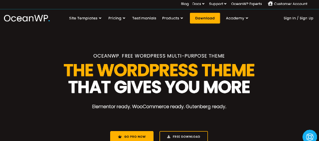 OceanWP: A Top Level WordPress Theme Provider